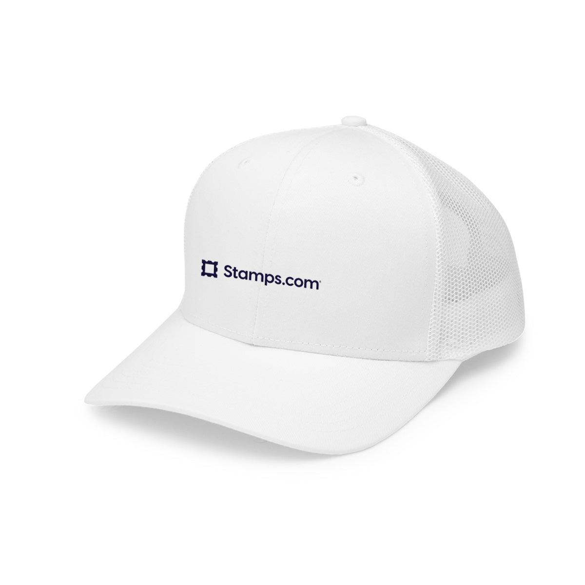The Hauler Classic Trucker Hat - Stamps White Indigo Logo