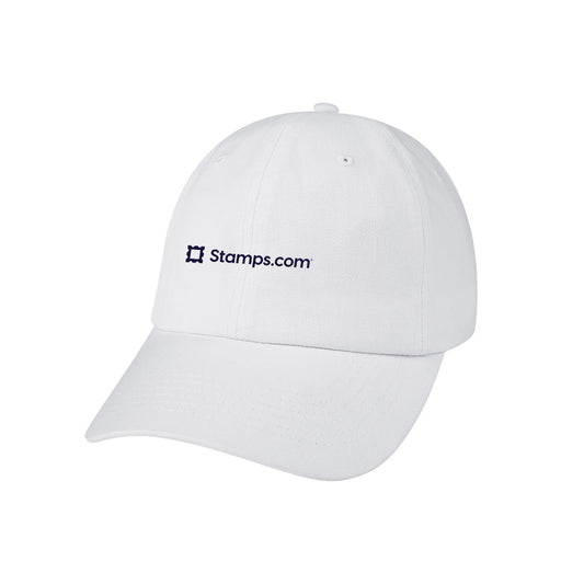Washed Cotton Hat - Stamps White